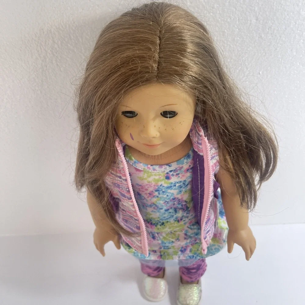 American Girl Truly Me Doll Freckles Blue Eyes 18 Inch 2014 Clothes Shoes